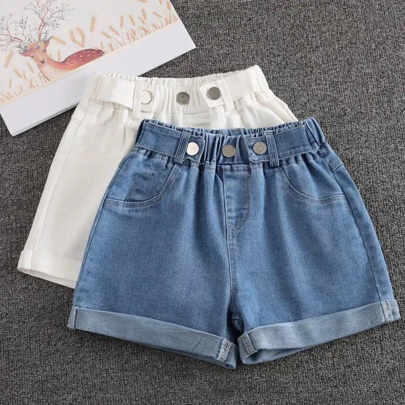 Shorts Girls denim shorts tieners zomer korte broek kinderen strandkleding kinder shorts voor tienermeisjes 4-15y 230512