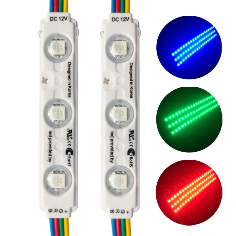 Storefront LED Lights Business Module LED pour enseignes Window Lights RGB 3 LED 5050 Multi-Colors LED Strip Light Store Publicité Signs Indoor Outdoor crestech168