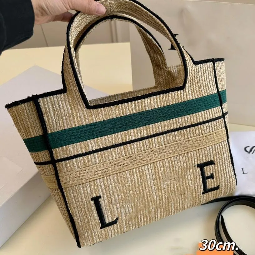 24ss Luxury Designer Beach Bag large Capacity Fashion Totes Bag Straw Woven Travel Handbags Crochet Hand Bags Summer straw bag