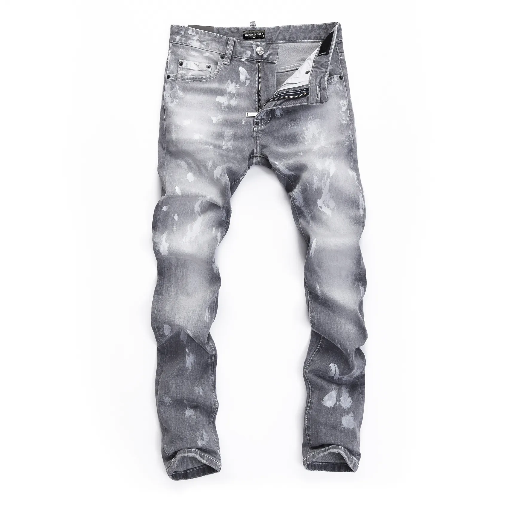 DSQ Phantom Turtle Men's Jeans Mens المصمم الإيطالي الجينز الجينز الممزق Guy Guy Guy Coreal Hole Fashion Marle