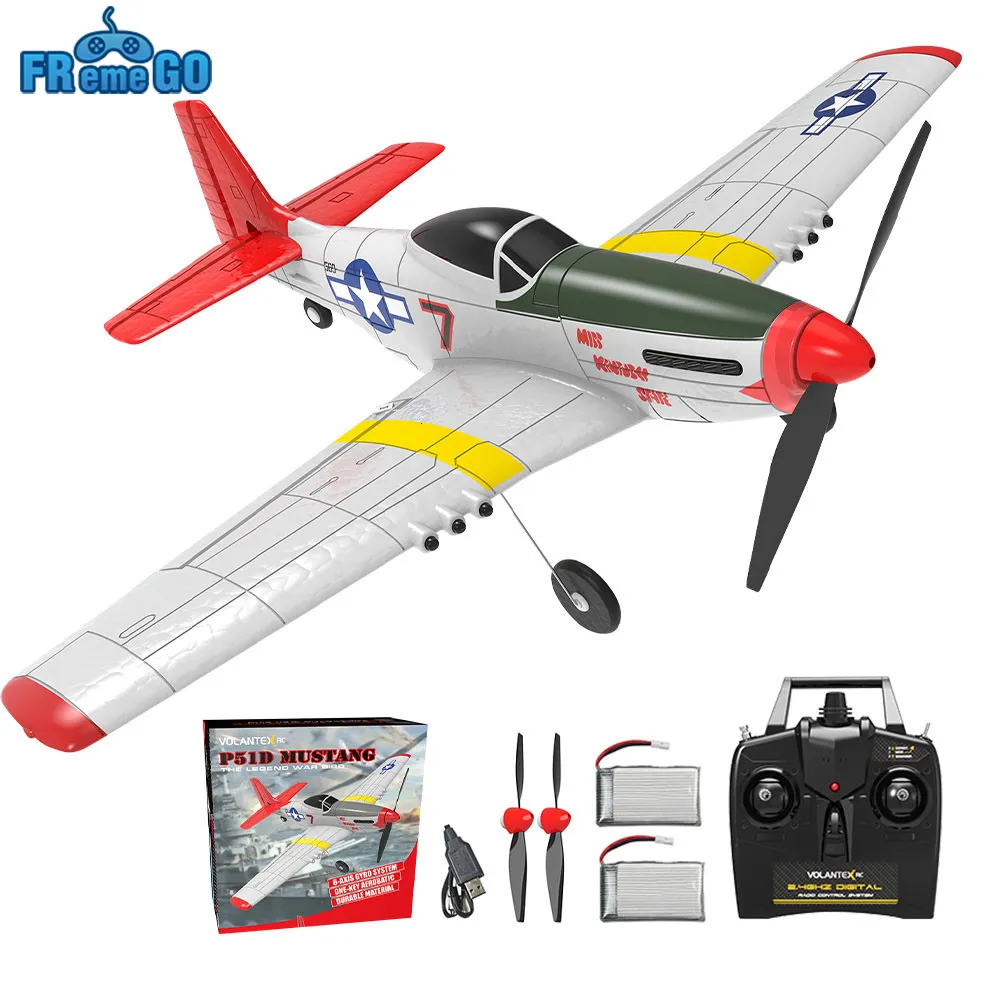 Electric/RC Aircraft P51D RC Airplane One-Key Aerobatic 4-Ch RC Plan RTF Mustang Aircraft w/Xpilot Stabilization System 761-5 RTF 230512
