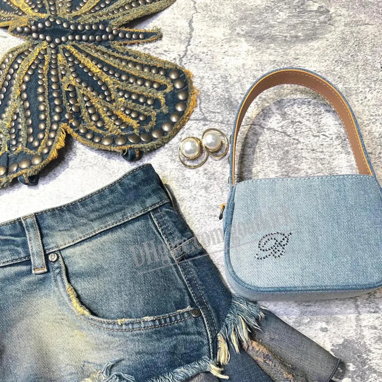 Purses with rhinestones and studs best sale