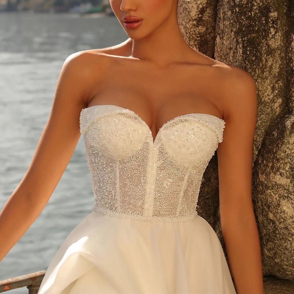 Asymmetrical wedding dress store