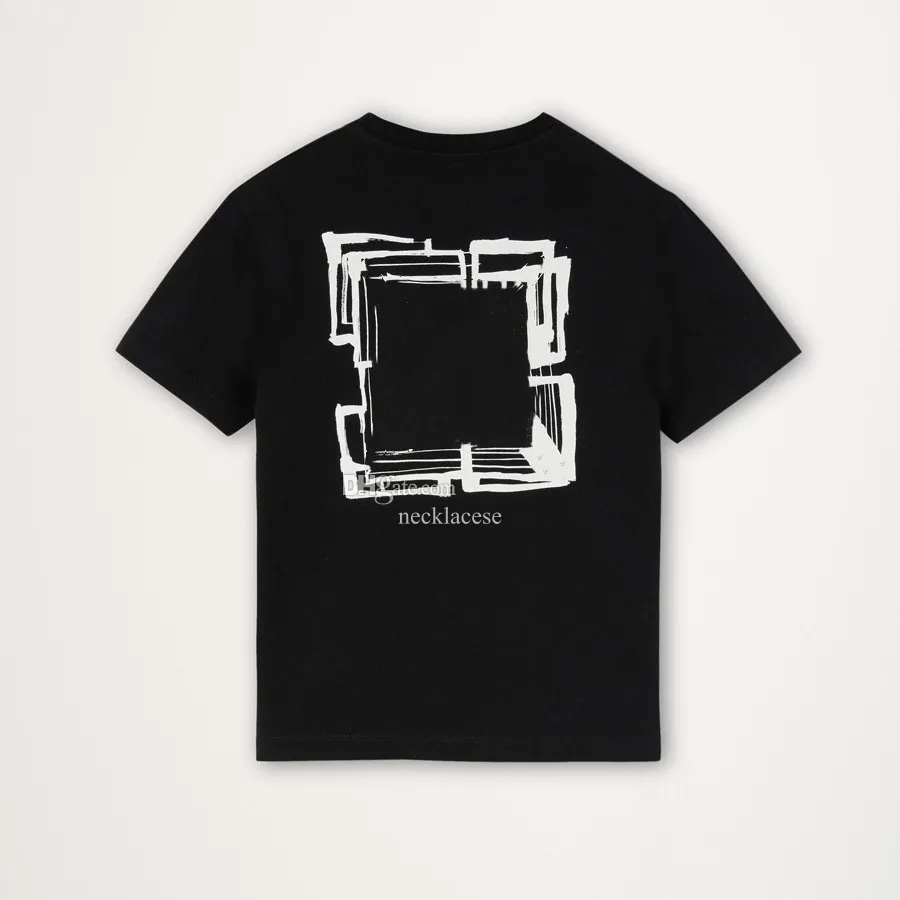 T-shirt per bambini Ragazzi bianchi Freccia irregolare Ofs Ragazze Estate offs Magliette a maniche corte Lettera stampata Dito Sciolto Capretto Bambini piccoli T-shirt per bambini Top Nero Bambini X2Nm #