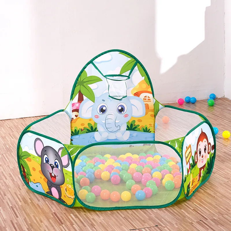 Baby Rail 1 2M Ball Pool With Basket Children Toy Indoor Ocean Pit Playpen Tent Outdoor Toys For Enbak Drop 230511