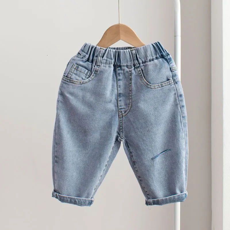 Jeans bebês garotos shorts jeans de verão meninos 7 pontos