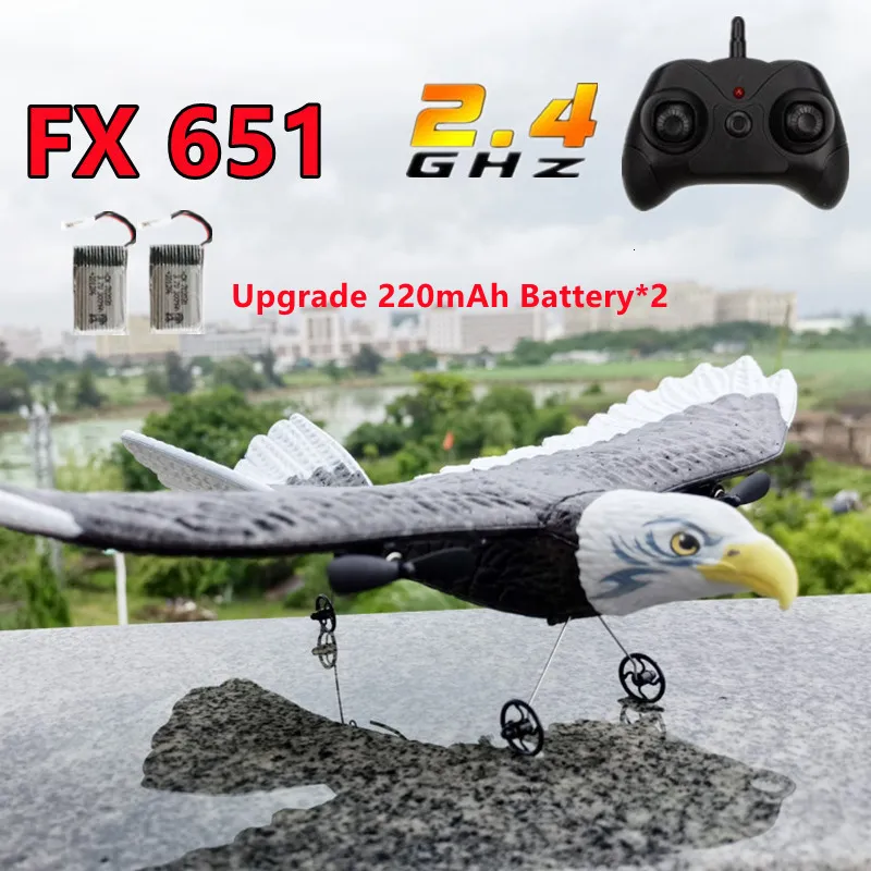 電気/RC航空機RC EPP飛行機405mm Wingspan Eagle Aircraft 2.4G Radio Control Remote Control Hobby Glider Airplane Foam Boys Toys for Children 230512