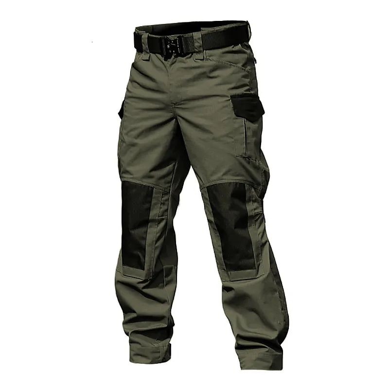 Pantalons pour hommes Hommes Pantalon cargo tactique militaire Armée Vert Pantalon de combat Multi Poches Gris Uniforme Paintball Airsoft Automne Travail Vêtements 230512