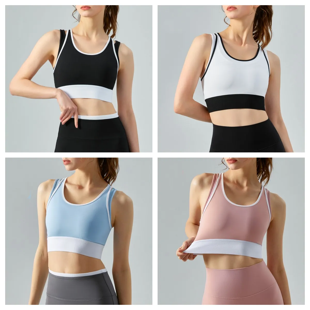 Ll sportbh för kvinnor flickor luft kylning criss-cross rygg vadderad strappy sport bras medium support yoga behå