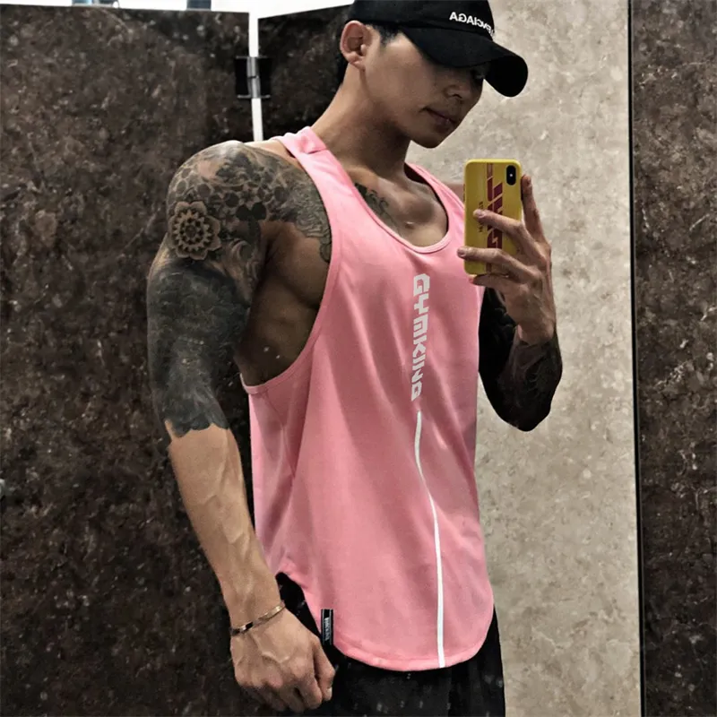 Tanques masculinos Tops de tanque de tanque Trepina de ginástica Fitness Fitness Bodybuilding Camisa sem mangas Male Clooding Sports Sportlet Vest Men Menirt 230512