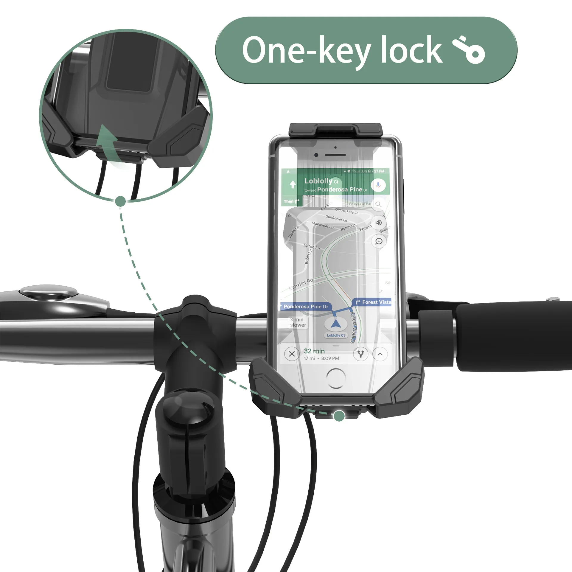 Flowme New Bicycle Mobile Phone Holder Cross border Amazon Clip on Bike Holder Wholesale