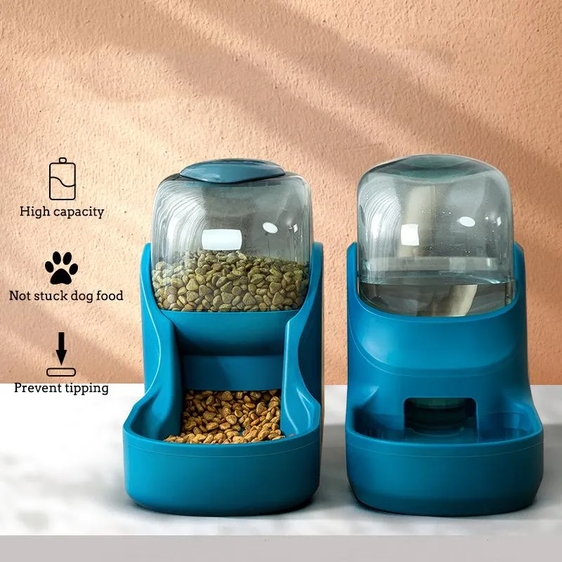 Feeding 3.8L Pet Water Dispenser Automatic Feeder and Drinker for Cats Dogs Plastic Food Dispenser Container Pet Feeding Bowl Supplies