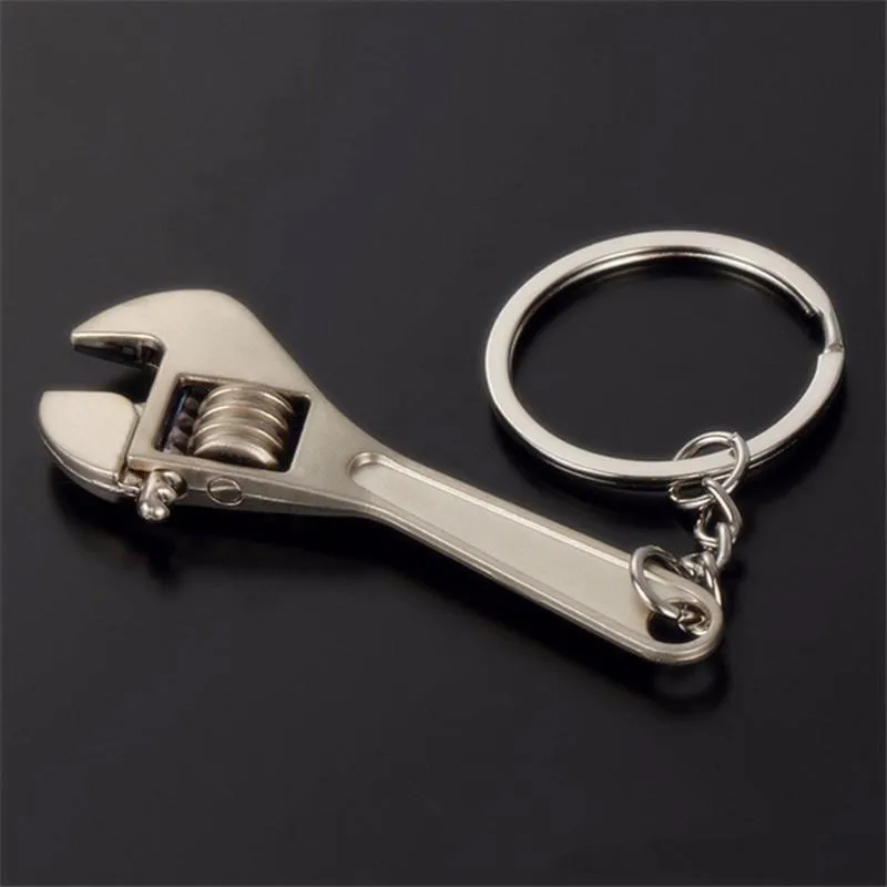 Keychains Mini Tools Wrench Keychain Metal Car Key Ring Hoogwaardige Simulatie Simulatie Berel Keten Keyring Keyfob Sieraden Gift