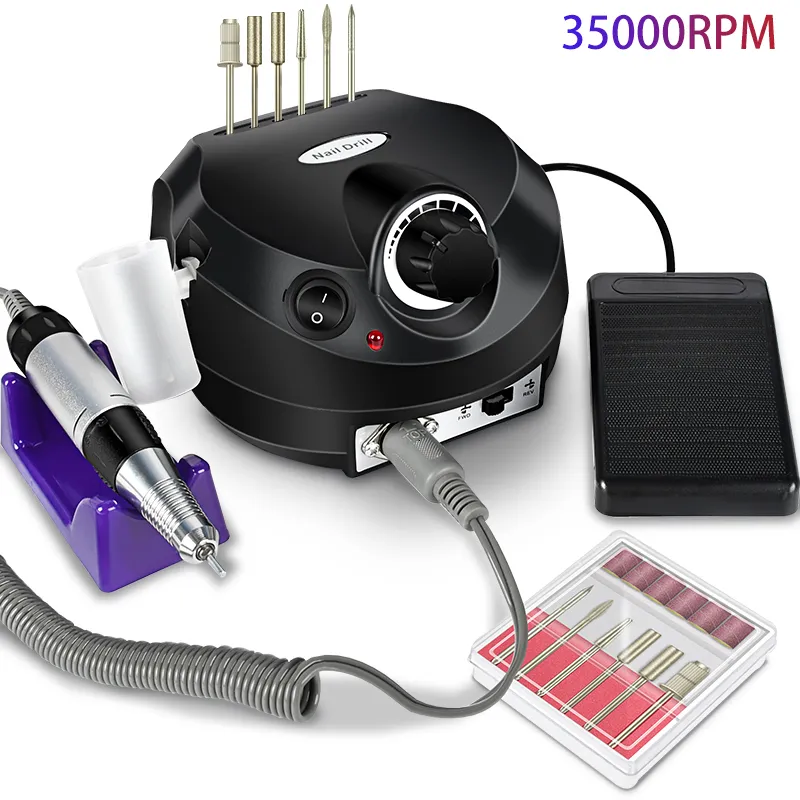 Nail Manicure Set 3500020000 RPM Electric Drill Machine Apparatus for Pedicure File Tools Bits Kits 230512