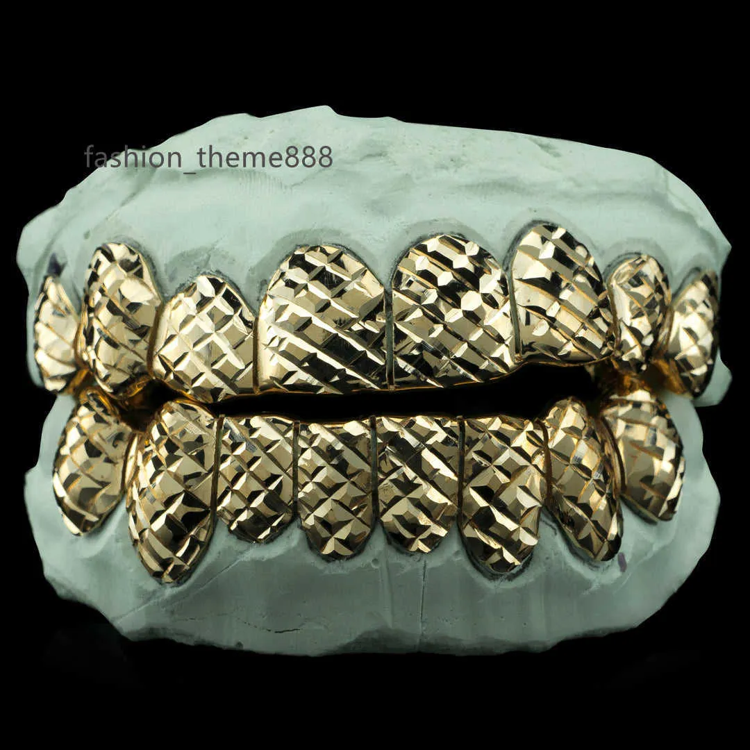 Aangepaste mode hiphop sieraden 925 Sterling Silver 9K 10K 14K GOUD GOUD OUT VVS DIAMAND Grillz Moissanite Grills Tanden grillz