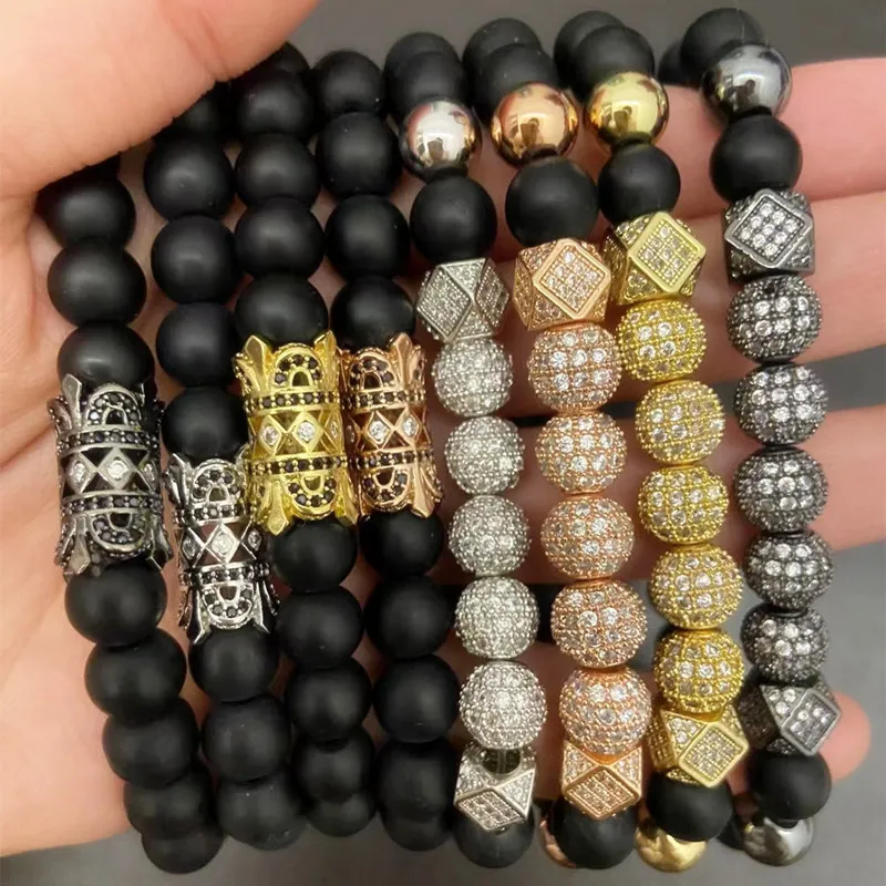 JEWPARK 4 Pcs Crown King Bracelets for Men Black India | Ubuy