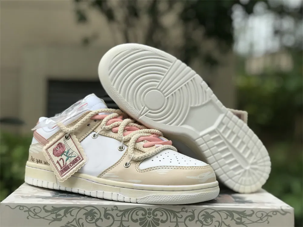 Low Top Shoes White Pink Trainer Women Men Skate Outdoor High