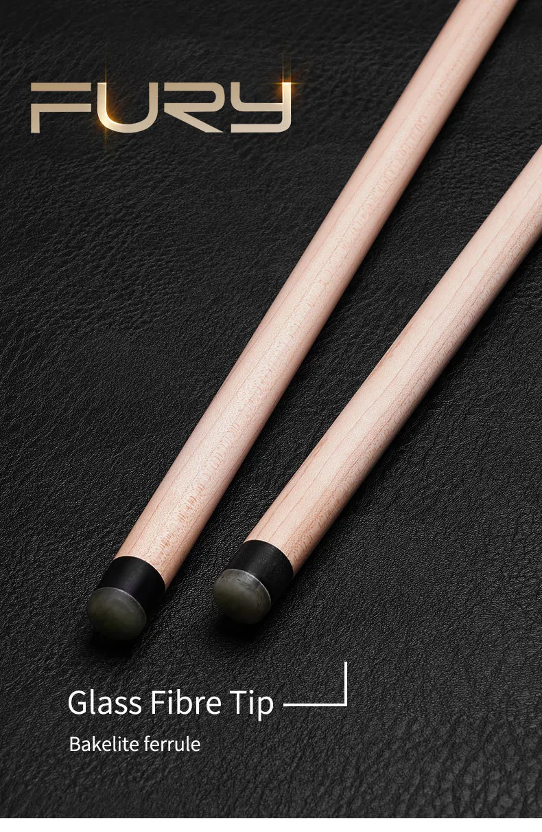 Pro Break Jump Pool Cue Stick - Red Wizard Series, 13.5mm