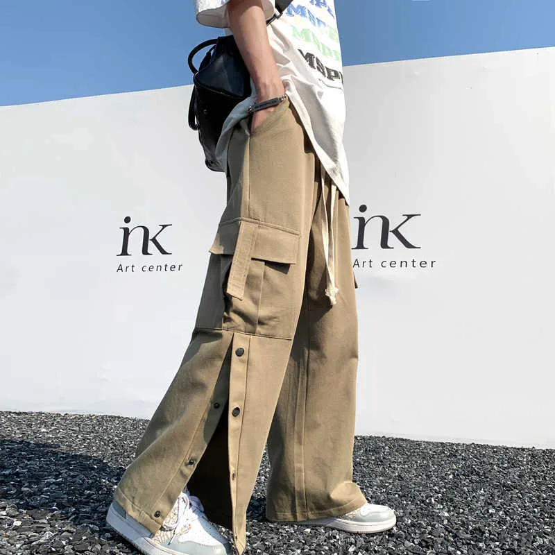 Men's wide leg cargo pants online