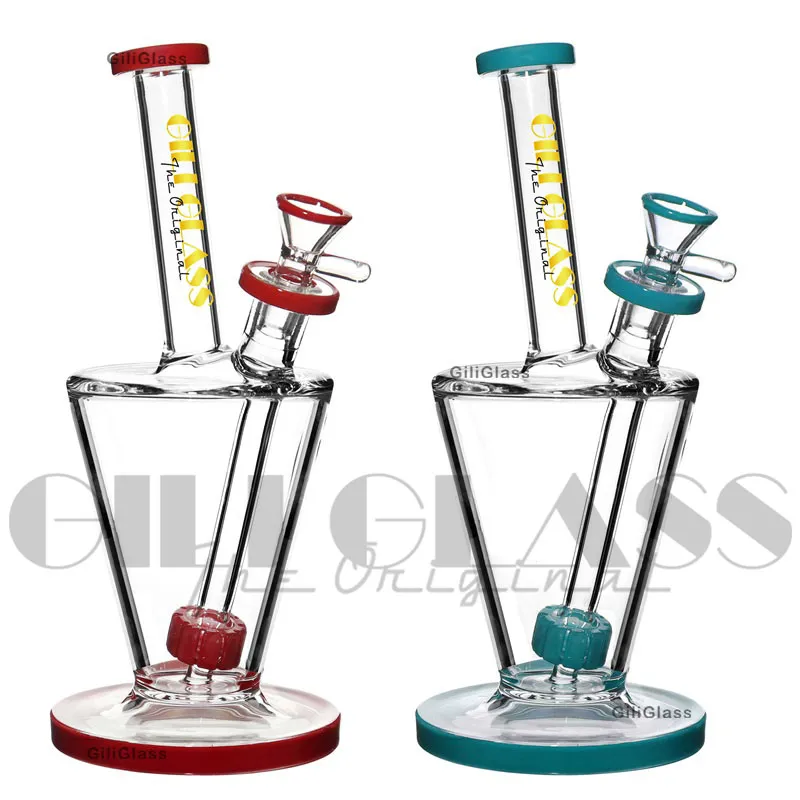 9,5 tum American Color Glass Bong Hookahs vattenrör röker bongs dab rigg vaxrör oljeriggar färgglada vattenpipa