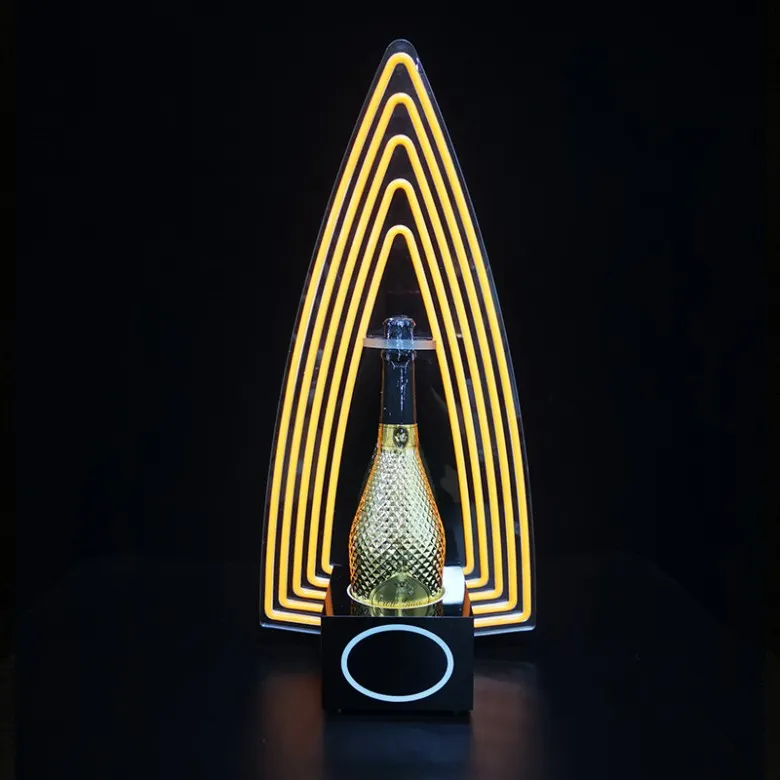 Porte-vin lumineux à LED Bar à champagne Cocktail Porte-vin KTV Présentoir à vin étranger