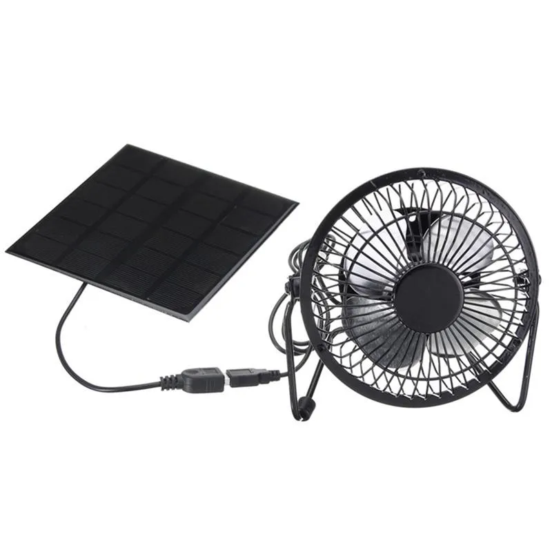 FANS Mini Güneş Paneli Powered Ventilatör Fan Taşınabilir 5W 4 inçlik Sera Güneş Egzoz Fanı Office Outdoor