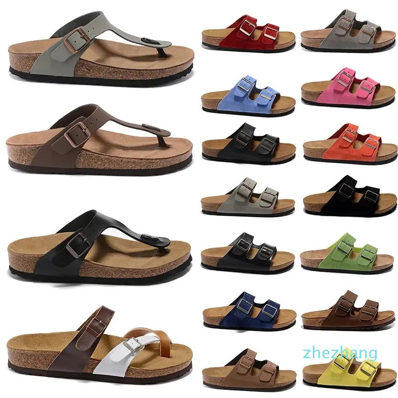 2023-Luxury Designer tofflor Boston Cogs Sandaler Cork Fashion Leather Platform Slides Dhgates Birkns Män Kvinnor utomhusskor för flip flops 36-45