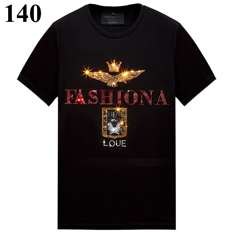 HZCX Men's & Women's Rhinestone Graphic T-Shirt - Mercerized Cotton Short Sleeve Tee With Fish Design (Black, XX-Large) - View #7