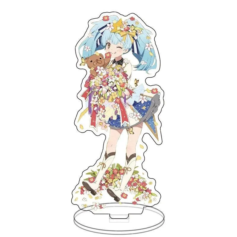 Keychains Zombie Land Saga Keychain Woman Acryl Stand Man Key Chain Holder Paren Keyring Anime Ring Llaveros Minamoto Sakura