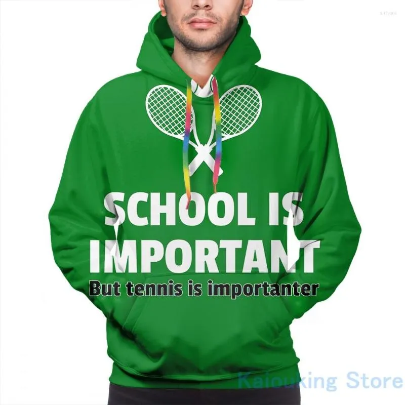 Heren Hoodies Mens Sweatshirt For Women Funny School is belangrijk, maar tennisimportantprint Casual hoodie streatwear