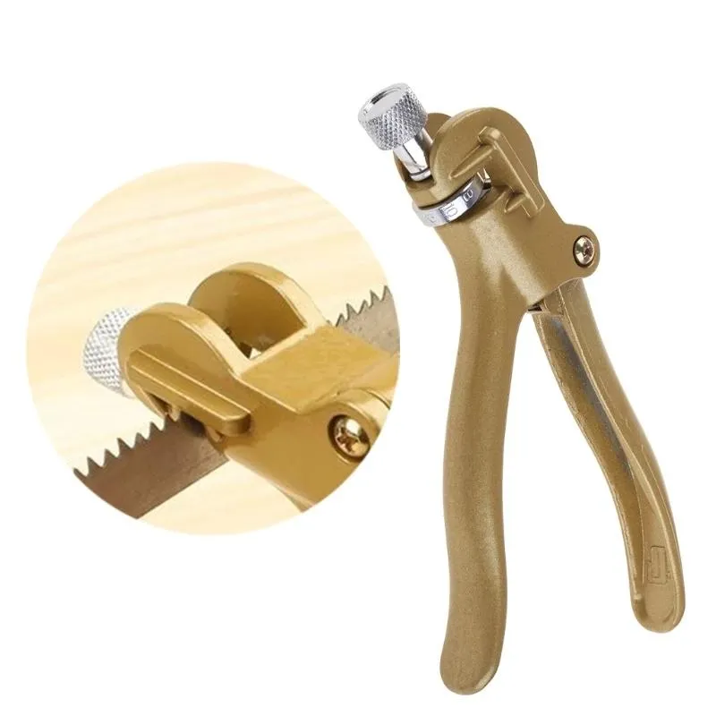 Joiners såg set tång zinklegering manual sågtand bryt tång träbearbetning hand såg blad inställning verktyg bärbar sågset dragare klämma