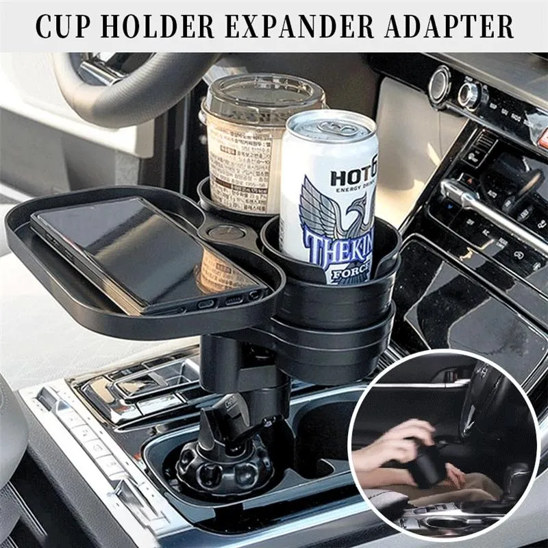 Organization 3 in 1 Mintiml Car Cup Holder Expander Adapter Slipproof Car Truck Drink Cup Holders With Wireless Charging Board Container