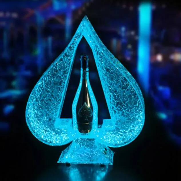 LED Champagne Bottle Display: Elevate Bar Presentation