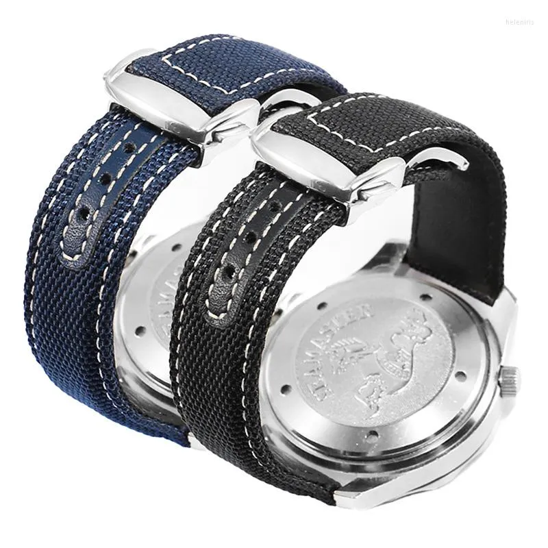 İzle Bantlar Siyah Blue Watch Bandı Erkekler için Tepe Katılım Evrensel Arayüz Tuval Naylon Zinciri 19 20 22mm
