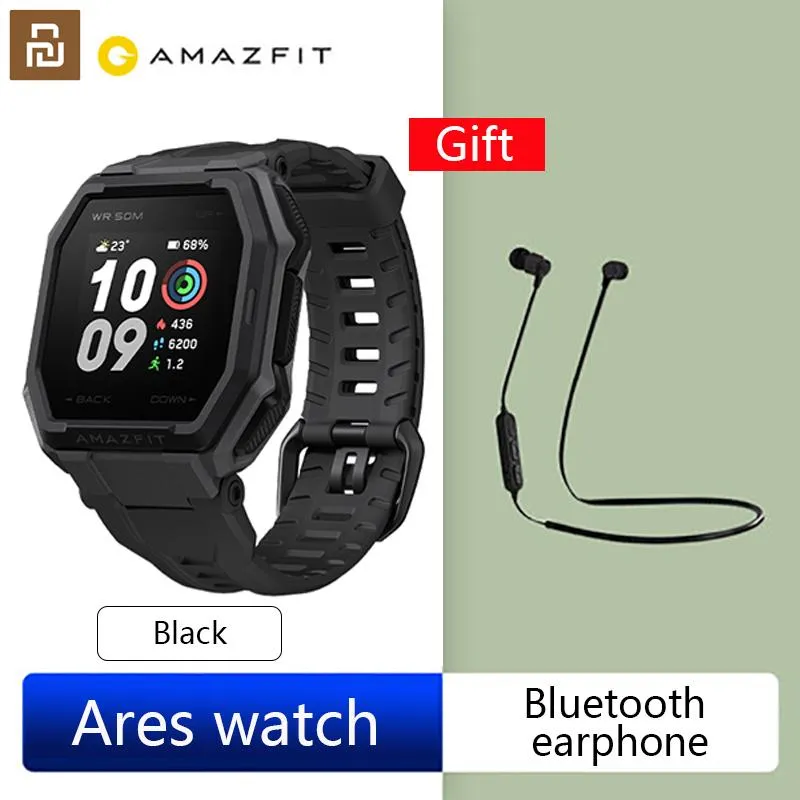 Watches 2022 New YOUPIN AMAZFIT Ares Smartwatch Outdoor Sports Bracelet GPS Positioning Bluetooth Phone Reminder Gift Bluetooth Headset