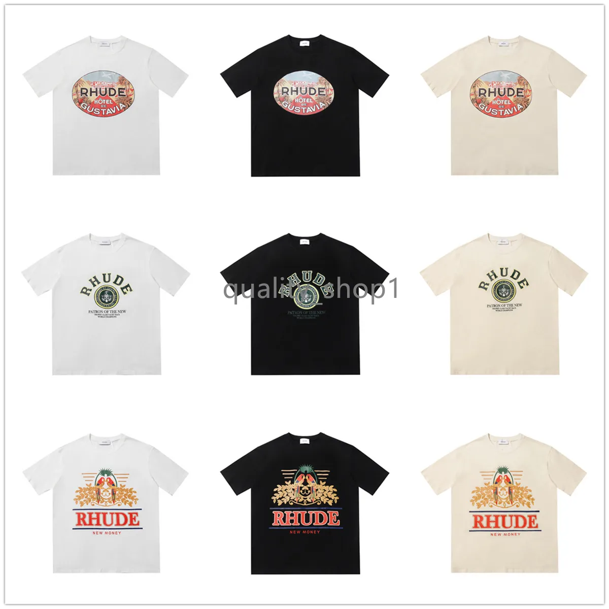 23ss Summer Herr T-shirts Lyx Rhude t-shirts Mode Herr designer t-shirt Kvinnor Herr Street Casual t-shirt bra herr T-shirt STORLEK S-XL