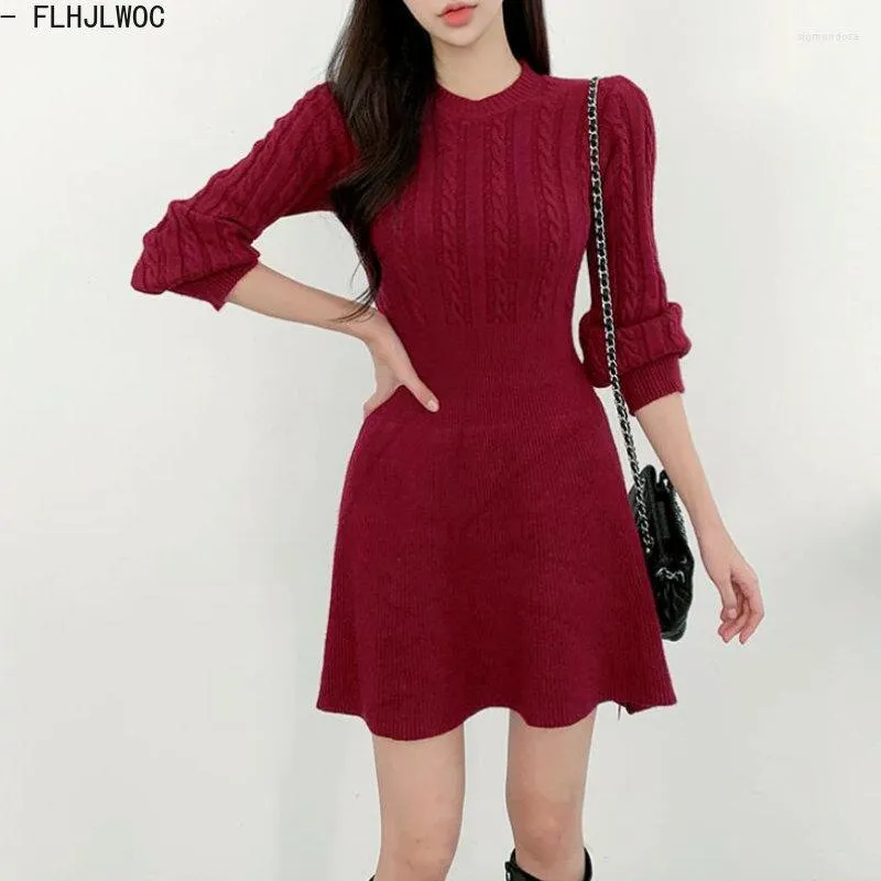 Casual Dresses Year Date Girls Basic Mini S Woman Short Knitted Sweater Dress