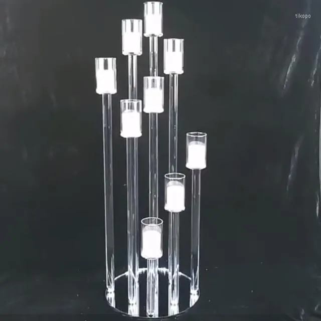 Candle Holders Acrylic Tall Crystal Wedding Table Decorations Candelabra Centerpieces For Lampshade Home Decor Yudao97