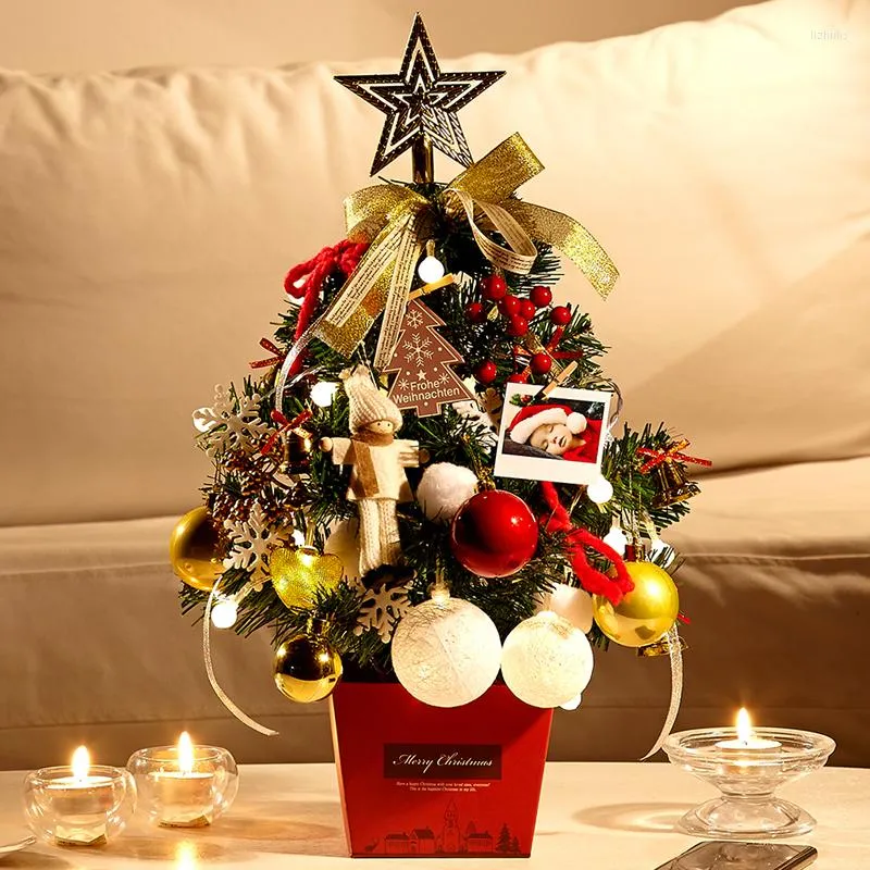 Christmas Decorations 2023 Small Illuminated Tree Gifts Decorated Home Shopping Mall Cashier Decorate