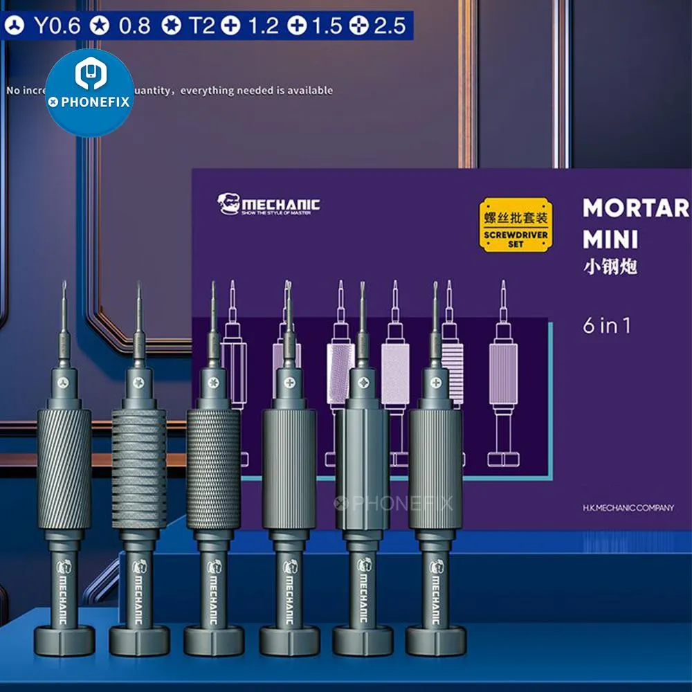 Schroevendraaier Mekanik 6 In 1 Ishell 3D Hassas Tornavida Set Set Serisi Serisi Phillips Y 0.6 Torx Tornavida Cep Telefonu Onarım Aracı