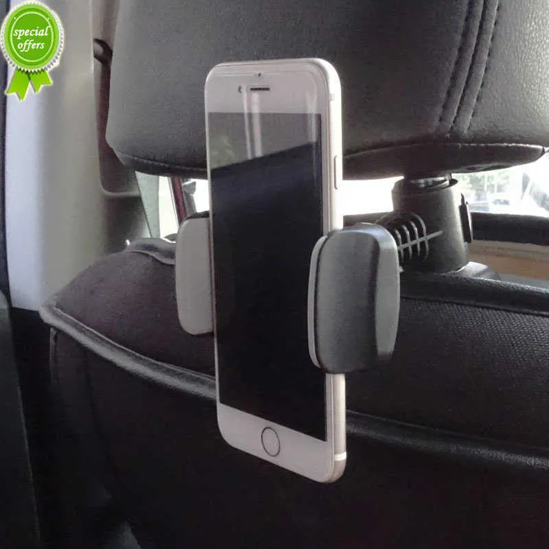 Soporte Universal para reposacabezas de asiento trasero de coche, soporte ajustable giratorio de 360 grados para teléfono móvil IPad, soporte negro para coche, novedad de 2023