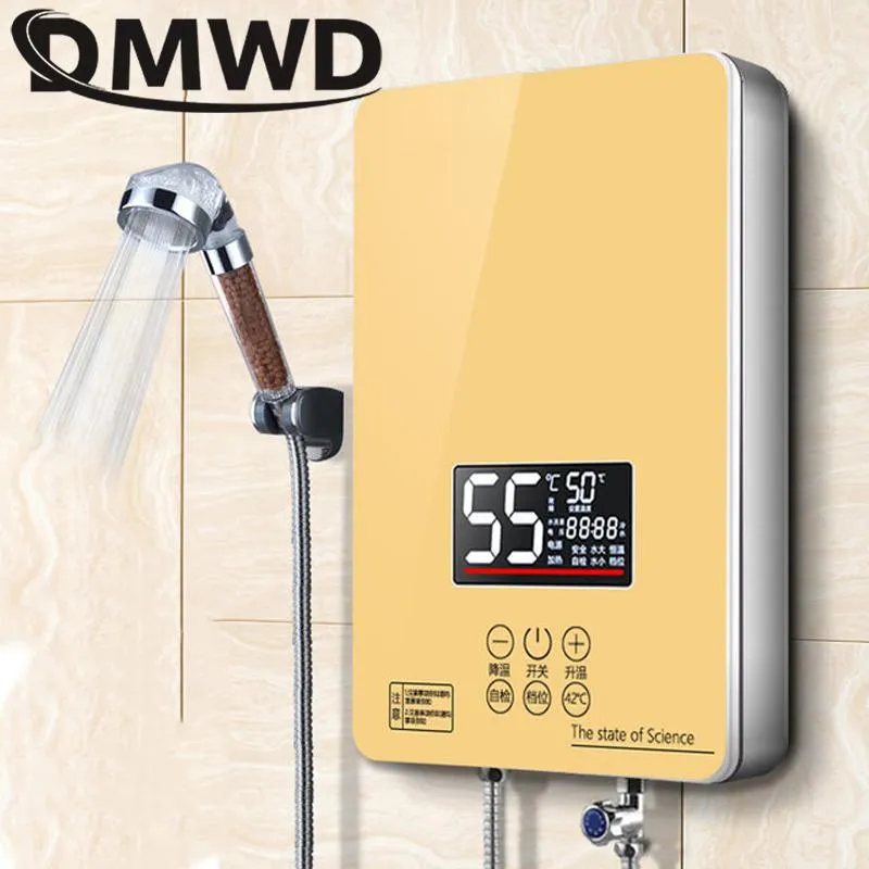 Grzejniki DMWD 6000W Elektryczne podgrzewacz ciepłej wody Instant Kuchnia Łazienka Instanbia Bez zbiornikowego podgrzewania Prysznica Podlewanie Wystaw LED Wyświetlacz LED