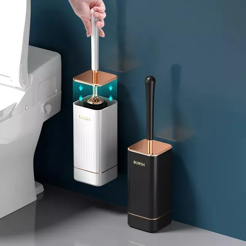Brosses KUNBEI TPR maison brosse de toilette en silicone nettoyage au sol accessoires de salle de bain ensemble outil de nettoyage brosse de toilette murale