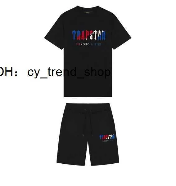 22SS Limited Edition Trapstar T Shirt Kort ärm Shorts Shorts Suit London Street Fashion Comfort Par S-3XL 11