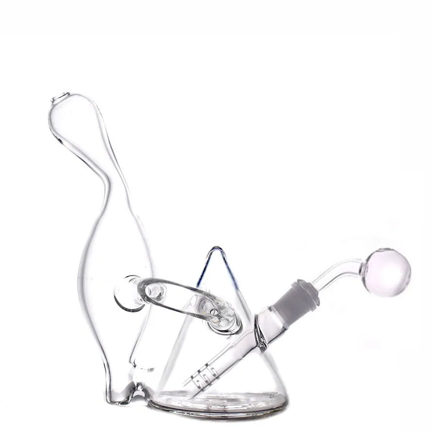 Hookahs mais baratos Reciclador de água de água de vidro mais barato Dab Rig PERC Ash Catche 14mm fêmea bongs fêmea com cachimbo de óleo de vidro masculino e tigela de fumantes