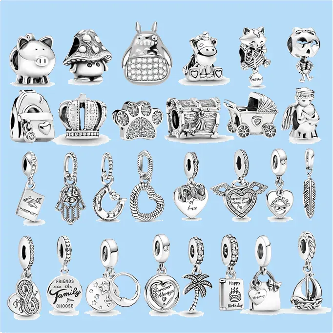 New 925 Sterling Silver charm traveling Charm cat pendan925 silver beads charms fit pandora charm traveling Charm cat pendant t Fit Pandora Bracelet for women gift