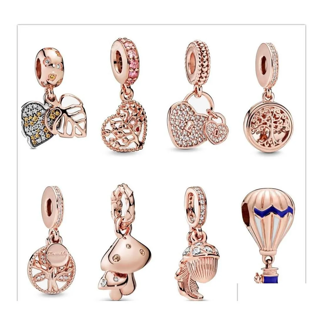 925 Sterling Silver Rose Lock Tree Of Life Palm Tree Charm For Pandora Bracelet DIY Jewelry Making With Love Family Beads Fast Drop Delivery DH12A From Amajewelry 6.21 DHgate.Com