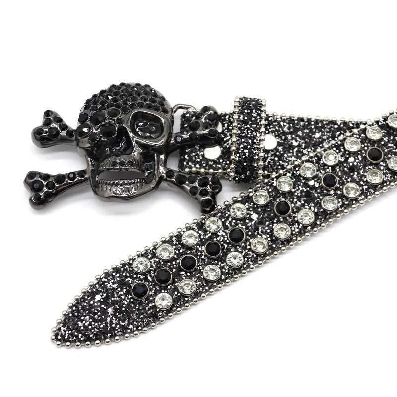 Bb Simon Belt Black Western Rhinestone Belt Silver Skull Buckle Genuine Leather Belt Wholesale Ceintures Designer Diamond Belts Skull Buckle With Rhinestones From Luxurydesigns 36.27 DHgate.Com
