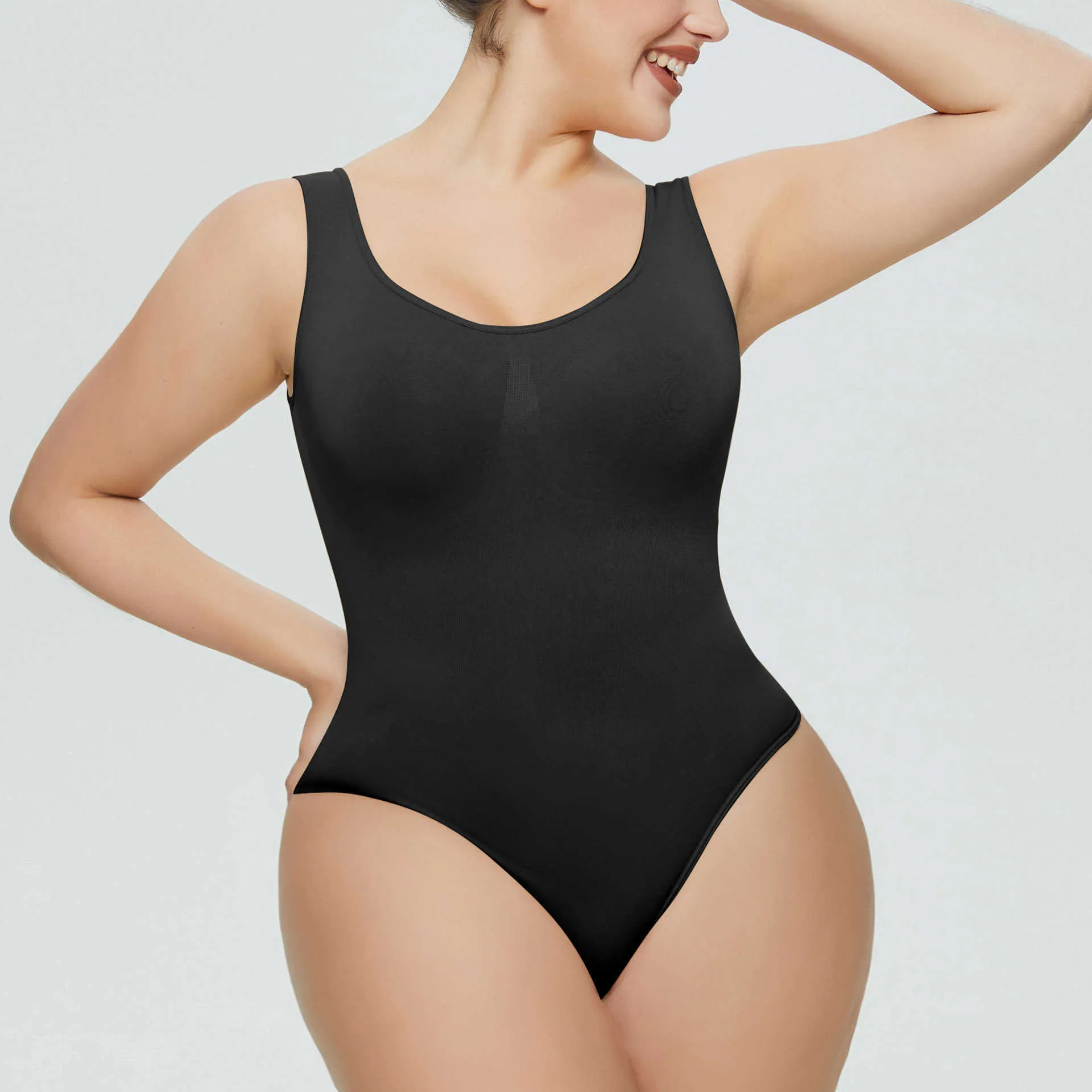 Seamless One Piece Corset Leotard Swimsuit For Women Large Size