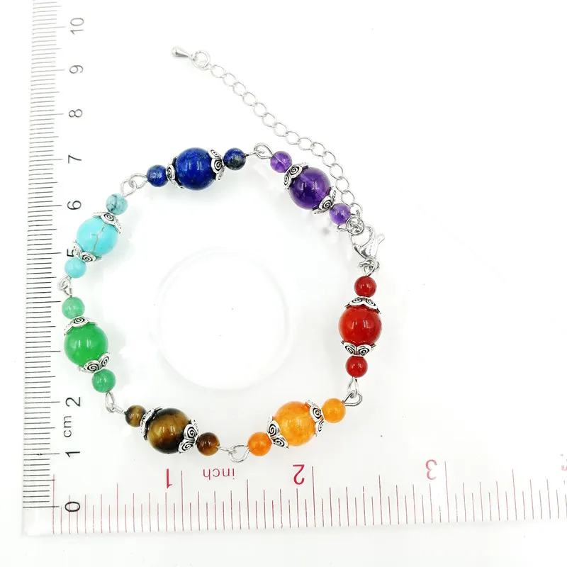 Chakra Stretch Bracelet | 6mm Beads, Sterling Silver Spacers | Men/Women (Amethyst) Small